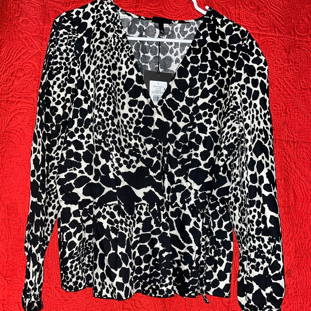 Leopard Print Blouse by WHO What Wear
